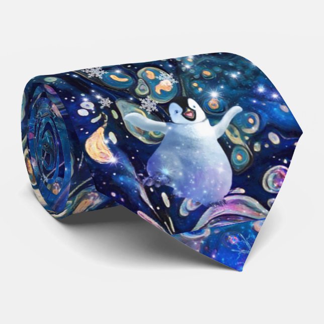 Tie. för nacke för pingvinsnöflinga slips (Rullad)