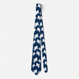 Tie för Navy Blue Halloween Spöken Slips