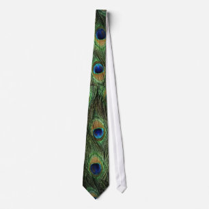 Tie för påfågelfjädernacke slips