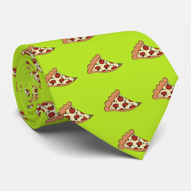 Tie för Pizzaskivadesign Slips (Rullad)