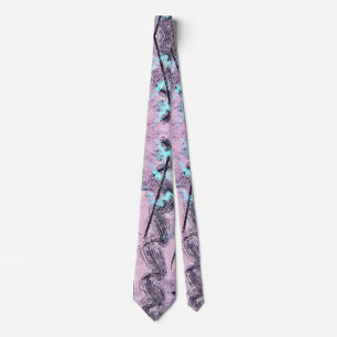 Tie för rosa, turkos och svart Abstrakt Slips