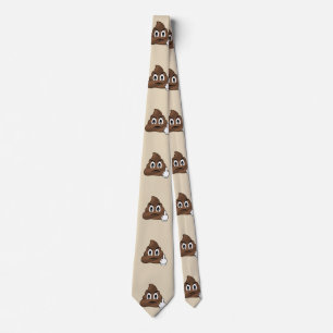 Tie för s för långfingerPoopEmoji manar '' Slips