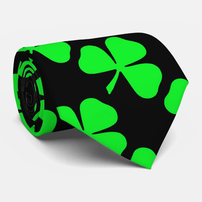 Tie för Shamrockmönstersaint patrick's day Slips (Rullad)