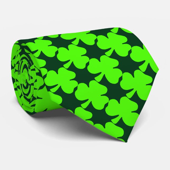 Tie för Shamrockmönstersaint patrick's day Slips (Rullad)