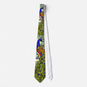 Tie för Tiffany målat glasspåfåglar Slips