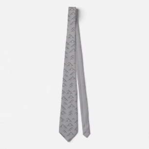Tie för träddiagram - grå färg och svart slips