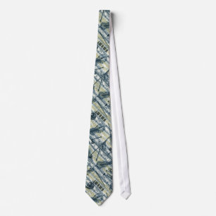 Tie för vintagenotbladmönster slips