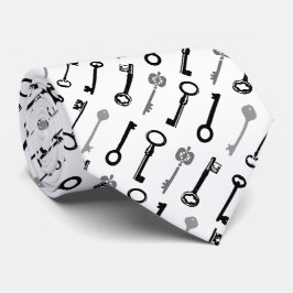 Tie för vintageskelettnycklar slips