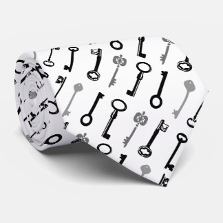 Tie för vintageskelettnycklar slips