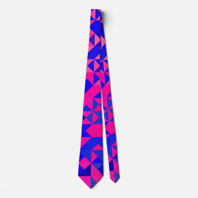Tie Geometric Red Blue Triangles Slips (Framsida)