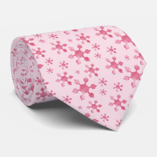Tie Geometric Snöflingor - Rosa Slips