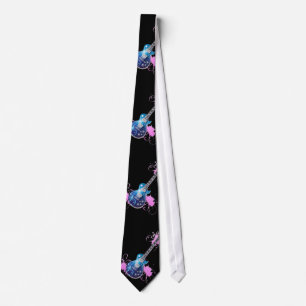 tie gitarr, sten - och - rulle slips