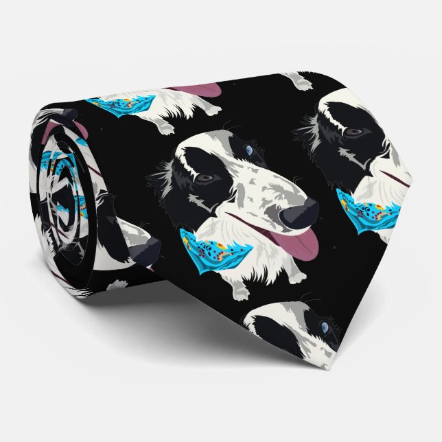 Tie in Black with Scarhad Gräns Collies Slips (Rullad)
