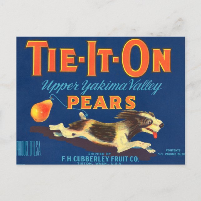 Tie-it-on Pears Vintage Reklam Vykort (Framsida)