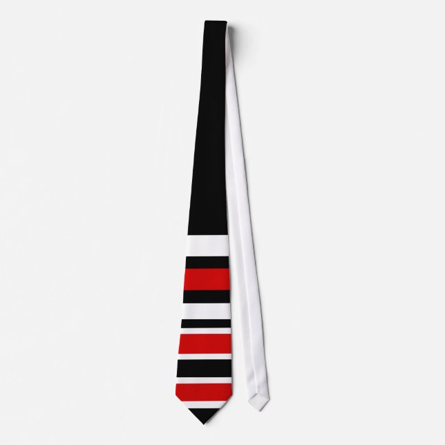 Tie Manar Red Black White Rand 2 Slips (Framsida)