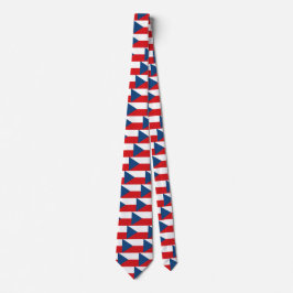 Tie med Flagga av Czechia Slips