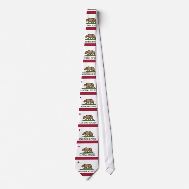Tie med Flagga i Kalifornien, USA. Slips (Framsida)
