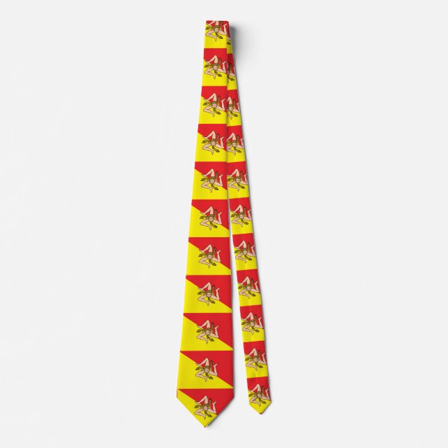 Tie med Flagga Sicilien, Italien Slips (Framsida)