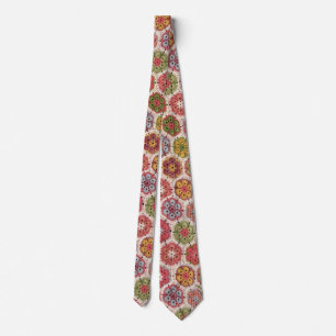 Tie med kronblommor slips