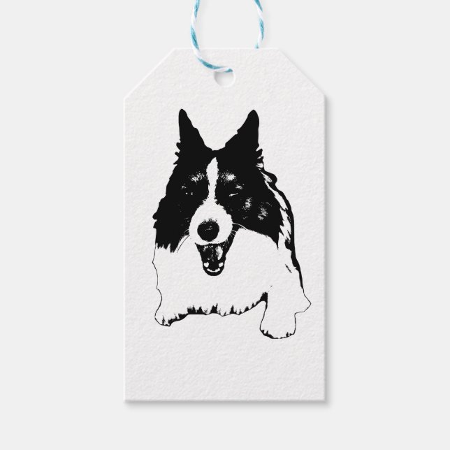 Tie-on Corgi Spark Presentetikett (Framsidan)