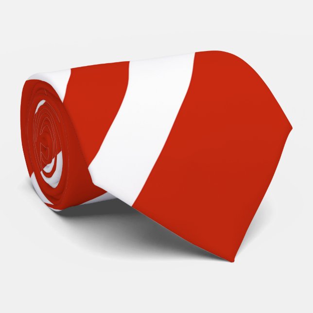 Tie/Red och White Rand Slips (Rullad)