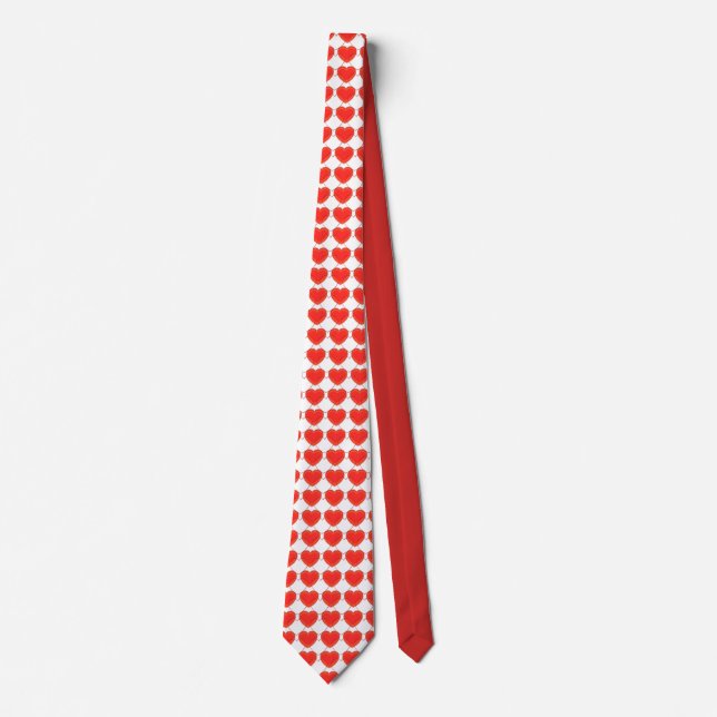 Tie - Röda och vita hörn Slips (Framsida)
