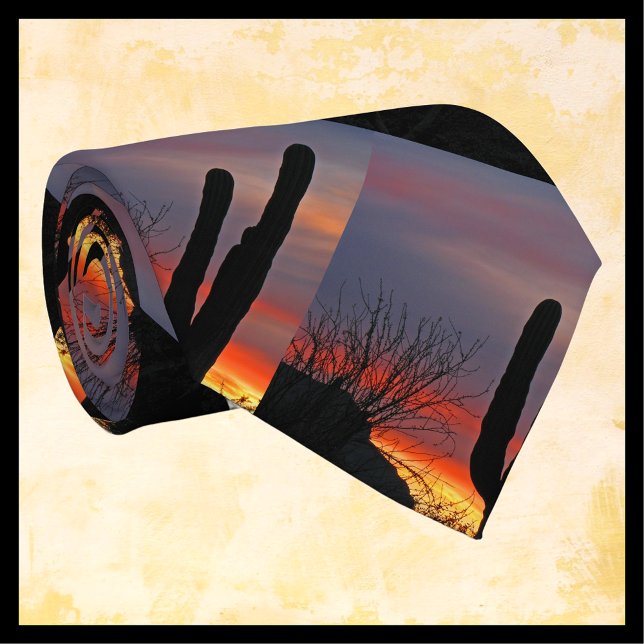 Tie, Saguaro Cactus, Sydväst, Mönster Repeats Slips (Skapare uppladdad)