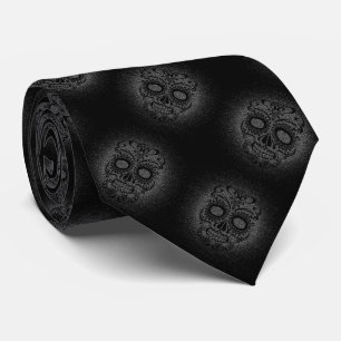 Tie/svart döskallar slips