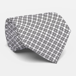 Tie/svart och vit geometri slips