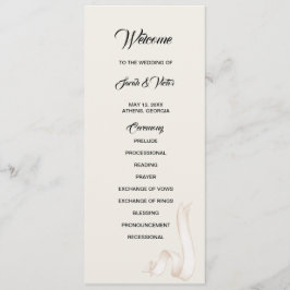 Tie the knot double side program card 