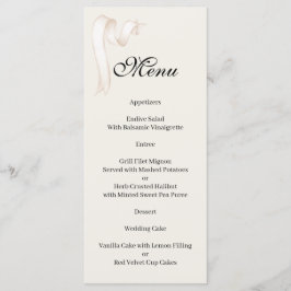Tie the knot Menu Meny