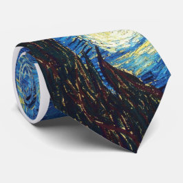 Tie Van Gogh för Starry natt Slips