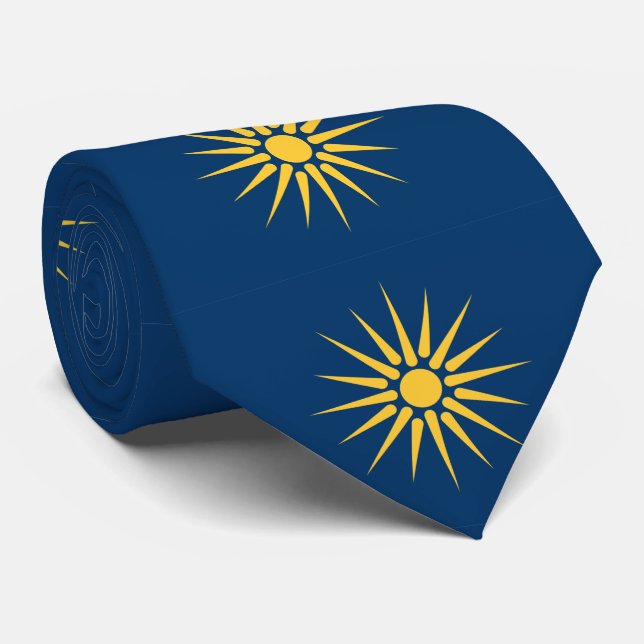 Tie with Flag of Macedonia, Greece Slips (Rullad)