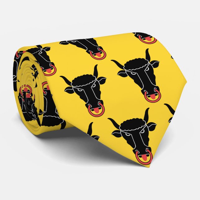 Tie with Flag of Uri Canton, Switzerland Slips (Rullad)