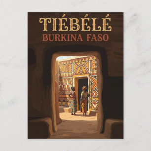 Tiébélé Royal Court Burkina Faso Vykort