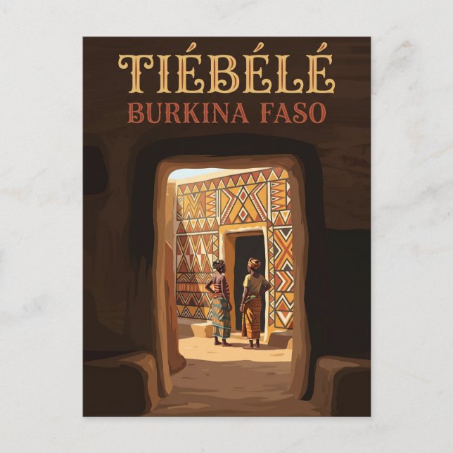 Tiébélé Royal Court Burkina Faso Vykort (Framsida)