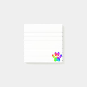 Tied Dye Hund Tassavla Grafisk Linjerad 3x3 Post-it Block