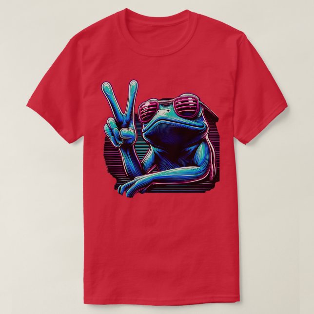 TieDye Coola Frog Hippie 4 T Shirt (Design framsida)