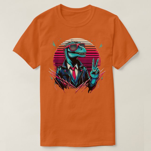 TieDye Dinosaur Hippie Dinosaur T Shirt (Design framsida)