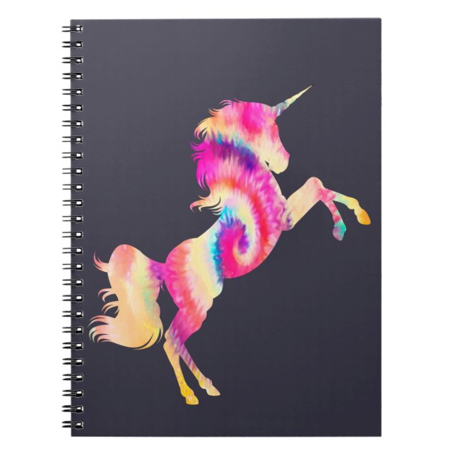 Tiedye Enhörning Anteckningsbok (Framsidan)