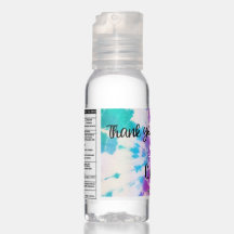 Tiedye-flicka födelsedags handdesinfektionsmedel f