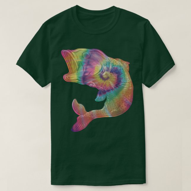 TieDye Funny Phish Sylt, kostym för Fiskare Fath T Shirt (Design framsida)
