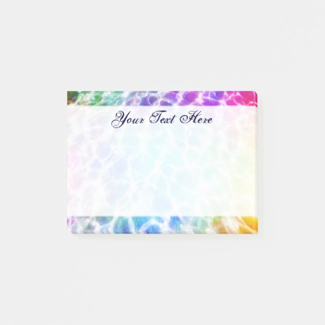 Tiedye Hippie Vågigt regnbågseffekt Post-it Block (Framsida)