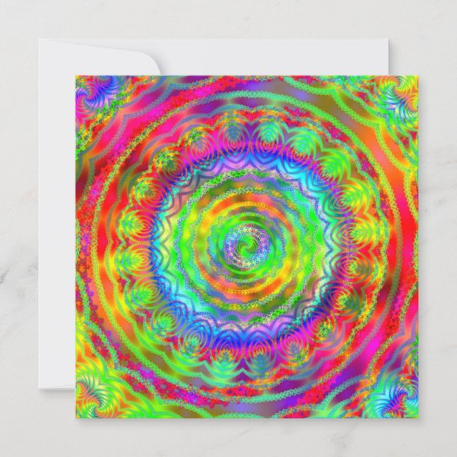Tiedye-mål Inbjudningar (Framsida)