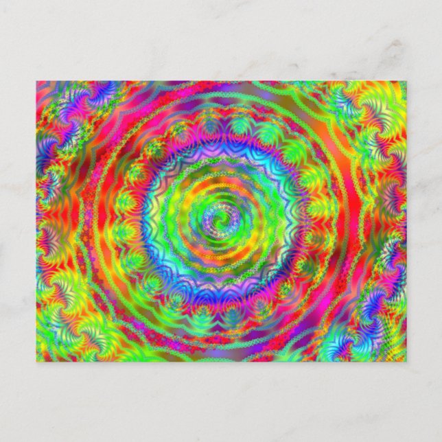 Tiedye-mål Vykort (Framsida)