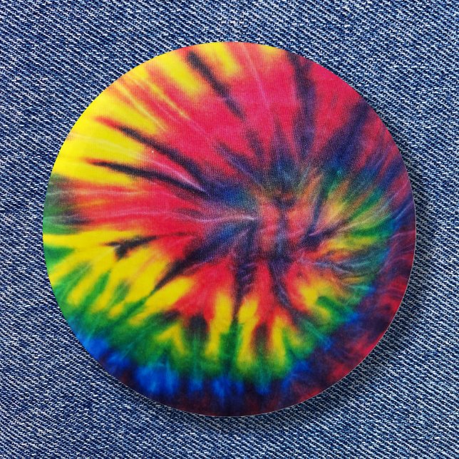 Tiedye-mönster Knapp (Tie Dyed Pattern Button)