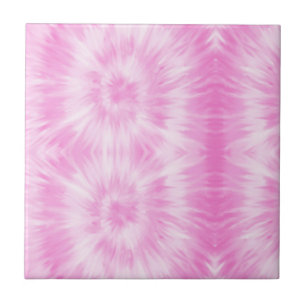 Tiedye Rosa Spiral Hippie Tie Dye Kakelplatta