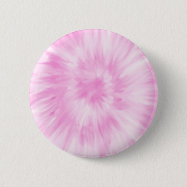 Tiedye Rosa Spiral Hippie Tie Dye Knapp (Framsida)
