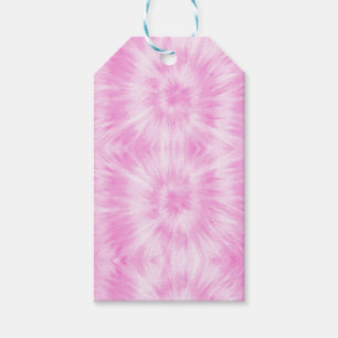 Tiedye Rosa Spiral Hippie Tie Dye Presentetikett
