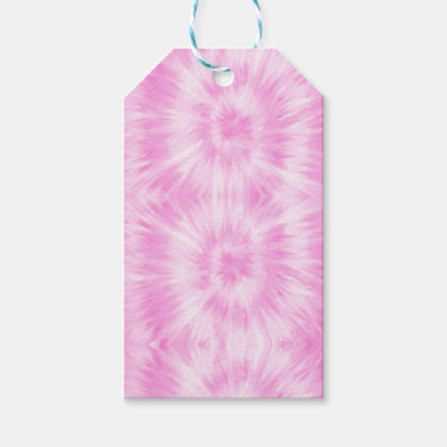 Tiedye Rosa Spiral Hippie Tie Dye Presentetikett (Framsidan)